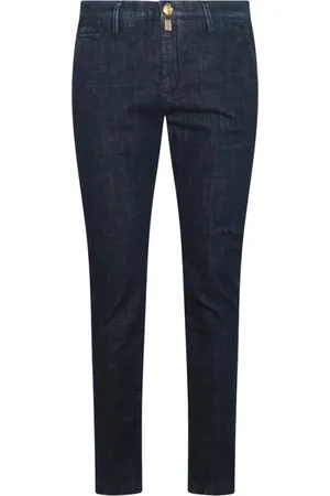 Jacob Cohen Jeans, Herre, Blå, W36, Denim, Blå Denim Jeans med Frontlynlås