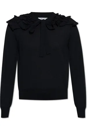 Comme des Garçons Strik, Dame, Sort, S, Uld, Trøje med krave