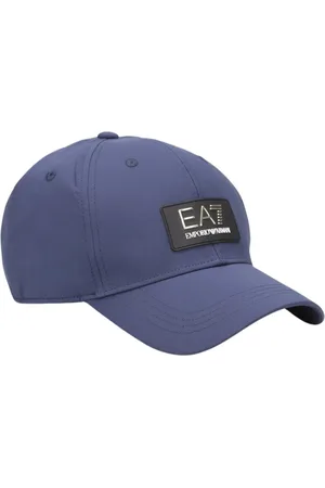 EA7 Tilbehør, Herre, Blå, ONE SIZE, Polyester, Logo Patched Baseball Cap