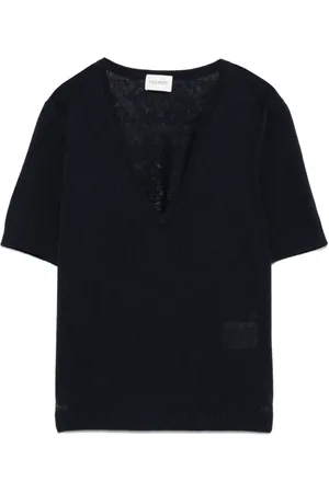 Closed Top, Dame, Blå, M, Blå Ribbede T-shirts og Polos