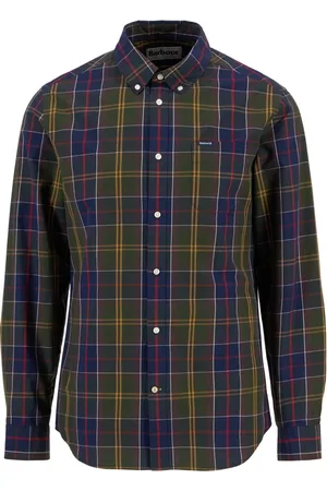 Barbour Skjorte, Herre, Flerfarvet, L, Bomuld, Klassisk Tartan Langærmet Skjorte