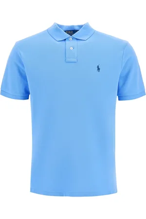 Ralph Lauren Top, Herre, Blå, S, Ikonisk Pony Logo Kortærmet Polo