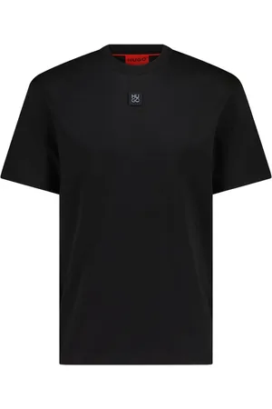 HUGO BOSS Top, Herre, Sort, XS, Bomuld, Logo T-shirt med Trendy Look