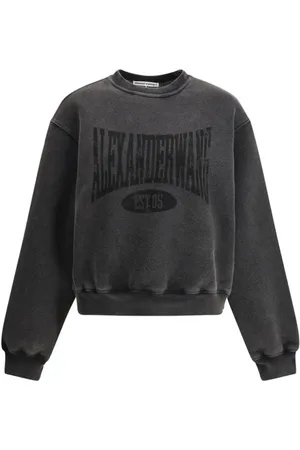 Alexander Wang Sweathshirts & Hoodies, Dame, Sort, M, Bomuld, Grafisk Bomuldssweatshirt