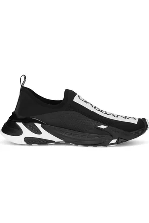 Dolce & Gabbana Sko, Herre, Sort, 40 1/2 EU, Sorte Sneakers med Meshdetaljer