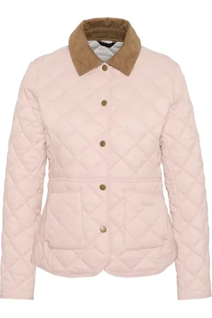 Barbour Jakke, Dame, Lyserød, M, Uld, Quiltet Deveron Jakke i