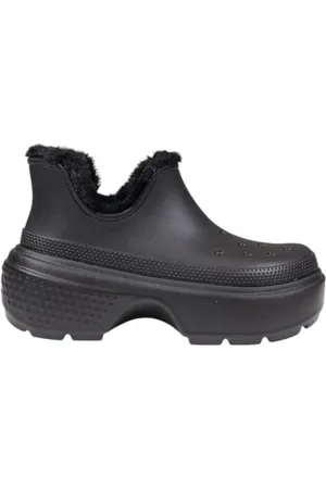 Crocs Sko, Dame, Sort, 39 EU, Uld, Sort Croslite Støvle Kvinders Efterår/Vinter Kollektion