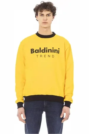 BALDININI Sweathshirts & Hoodies, Herre, Gul, S, Bomuld, Bright Cotton Hoodie Trend