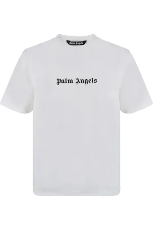 Palm Angels Top, Herre, Hvid, M, Bomuld, Ikonisk Monogram Bomuld T-shirt