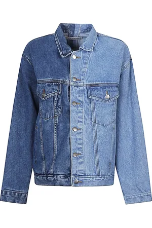 E.L.V. Denim Jakke, Dame, Blå, S, Denim, Blå Denim Jakke Unikt Udseende