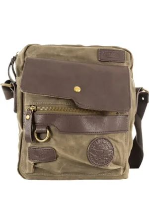 Von Dutch Taske, Herre, Grøn, ONE SIZE, Uld, Canvas og læder skuldertaske