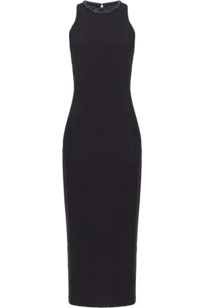 Pinko Kjole, Dame, Sort, M, Honfleur Crepe Dress