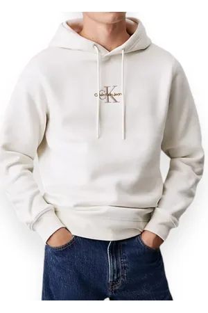 Calvin Klein Sweathshirts & Hoodies, Herre, , XL, Bomuld, Monologo Hættetrøje i Trendy Stil