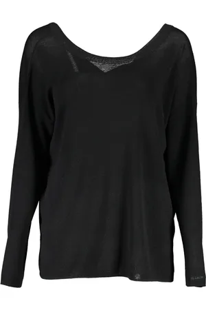 GANT Strik, Dame, Sort, S, Uld, Sort Kvinders Sweater Langærmet Rund Hals