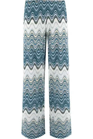MC2 SAINT BARTH Bukser, Dame, Flerfarvet, S, Elegante Wide-Leg Bukser til enhver lejlighed
