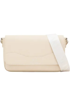 Armani Exchange Taske, Dame, , ONE SIZE, Uld, Ivory Skuldertaske med Flap Lukning
