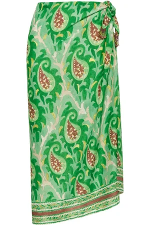 Maliparmi Nederdel, Dame, Grøn, M, Uld, Stilfuld Modekollektion