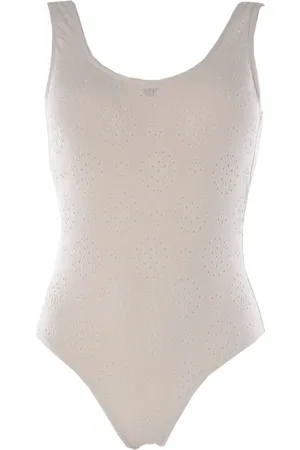 Emporio Armani Badetøj, Dame, , S, Polyester, Broderet badedragt i ét stykke