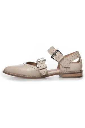 Copenhagen Shoes Sko, Dame, , 38 EU, Uld, Stilfuld Loafer med Spænder og Nitter