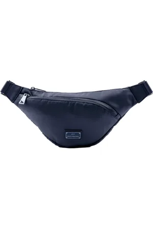 Paul & Shark Taske, unisex, Blå, ONE SIZE, Uld, Nylon Skuldertaske med Læderkant