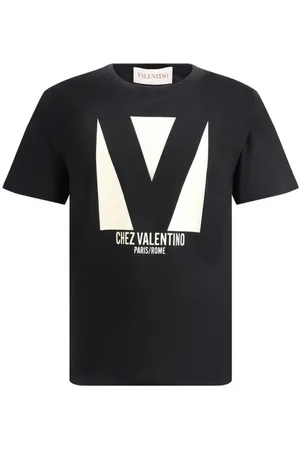 VALENTINO Top, Herre, Sort, M, Bomuld, Ikonisk Logo Bomuld T-shirt