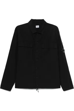 C.P. Company Skjorte, Herre, Sort, M, Sort trykknap skjorte med lomme