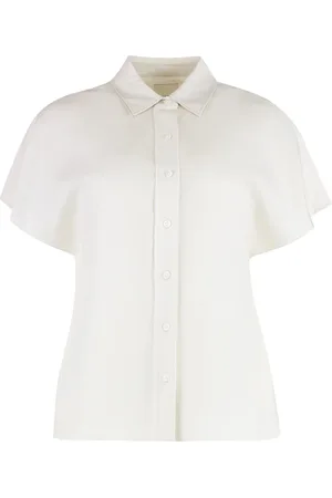 Calvin Klein Bluser & Skjorter, Dame, , XS, Linned, Broderet Linned Lyocell Kortærmet Skjorte