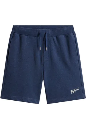 Woolrich Shorts, Herre, Blå, L, Bomuld, Blå Fleece Bomuld Shorts