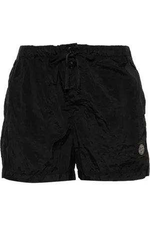 Stone Island Badetøj, Herre, Sort, S, Uld, Sort Havtøj Letvægts Badeshorts
