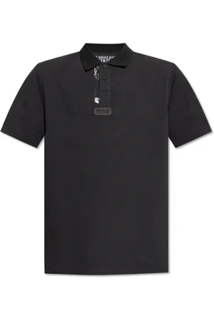 VERSACE Top, Herre, Sort, S, Bomuld, Polo med Barocco print