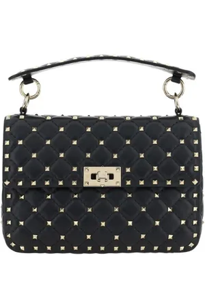 VALENTINO GARAVANI Taske, Dame, Sort, ONE SIZE, Uld, Rockstud Spike Læder Skuldertaske