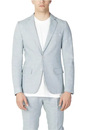 Antony Morato Jakke, Herre, Grå, 2XL, Uld, Grøn Marl Blazer til Mænd