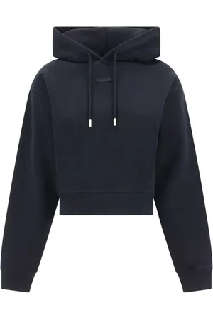 Jacquemus Sweathshirts & Hoodies, Dame, Sort, M, Uld, Logo Hoodie, Behagelig og Stilfuld