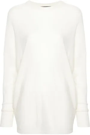 Fabiana Filippi Strik, Dame, Hvid, S, Uld, Stilfuldt Kvinders Strikvarer Kollektion