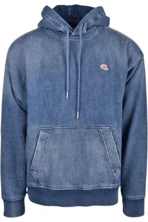 Diesel Sweathshirts & Hoodies, Herre, Blå, XL, Bomuld, Blå Bomuldssweater Forår/Sommer Kollektion