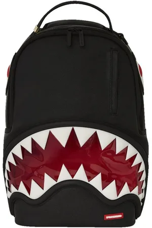 Sprayground Taske, unisex, Sort, ONE SIZE, Gummiteeth Hajrygsæk i Sort Rød