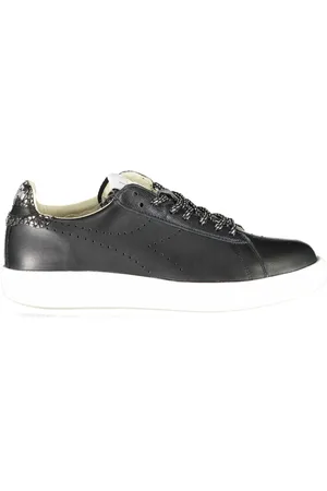 Diadora Sko, Dame, Sort, 38 EU, Sporty Snøresko Sort Kontrastdetaljer
