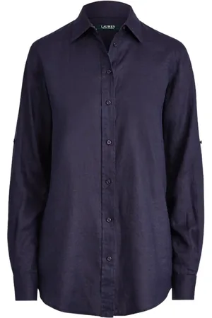 Ralph Lauren Bluser & Skjorter, Dame, Blå, S, Linned, Skjorte
