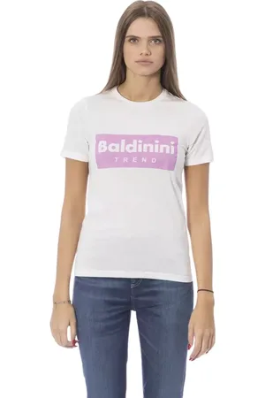 BALDININI Top, Dame, Hvid, XS, Bomuld, Moderne Hvid Bomuld Toppe T-Shirt