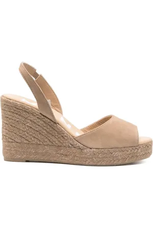 MANEBI Sko, Dame, , 38 EU, Læder, Grå Flade Slingback Kile Sko