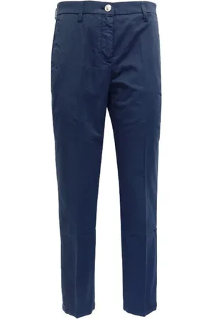 Jacob Cohen Bukser, Herre, Blå, XS, Bomuld, Blå slim fit bomuld bukser