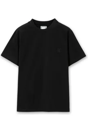 WOOYOUNGMI Top, Herre, Sort, M, Bomuld, Sort Coral Back Logo T-shirt