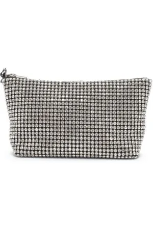Alexander Wang Taske, Dame, Hvid, ONE SIZE, Krystalpyntede hvide tasker med aftagelig rem