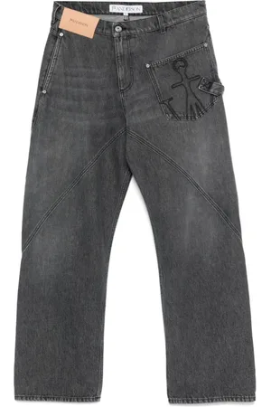 J.W.Anderson Jeans, Herre, Grå, W34, Bomuld, Arbejdstøj Twisted Detaljer Medium Grå