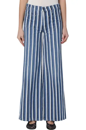 Mother Jeans, Dame, Blå, W26, Patch Pocket Twister Palazzo Jeans