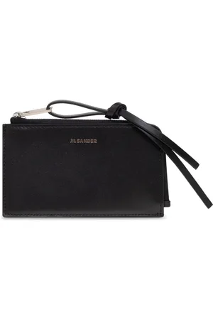 Jil Sander Tilbehør, Herre, Sort, ONE SIZE, Læder, Card Case med Logo