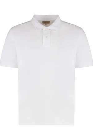 Woolrich Top, Herre, Hvid, S, Bomuld, Bomuld Polo Skjorte med Ribkanter