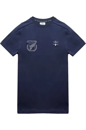 Aeronautica Militare Top, Herre, Blå, XL, Bomuld, Bomuld T-shirt