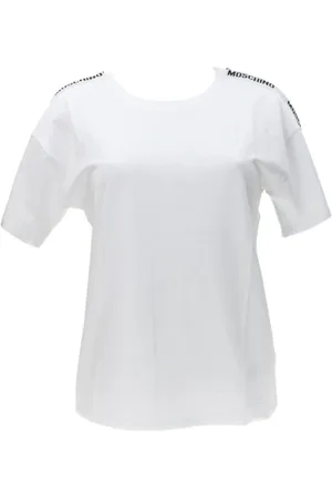 Moschino Top, Dame, Hvid, L, Uld, Hvid Stilfuld Skjorte
