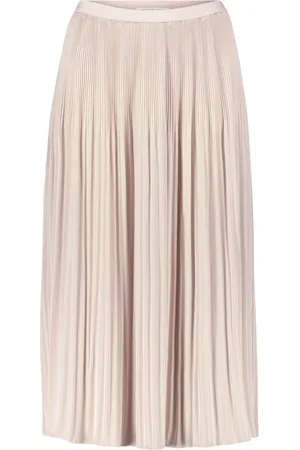Betty & Co Nederdel, Dame, , S, Uld, Midi nederdel med folder